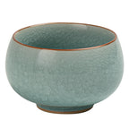 Ice Crackle Ru Kiln Teacup – Handmade Chinese Ceramic Gongfu Tea Cup | Ge Kiln Crackle Glaze Tasting Cup