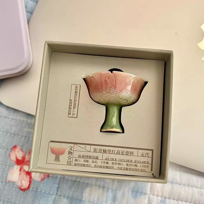 Yingqing and Underglaze Red Stem Cup Fridge Magnet-9