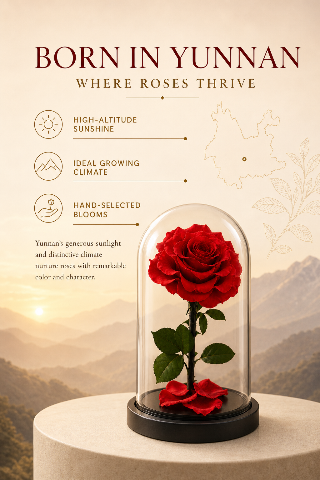 Red Preserved Rose in Glass Dome with Black Base, Single Rose Floral Display Gift for Anniversary, Birthday, Valentine's Day and Home Decor-thumbmail-6
